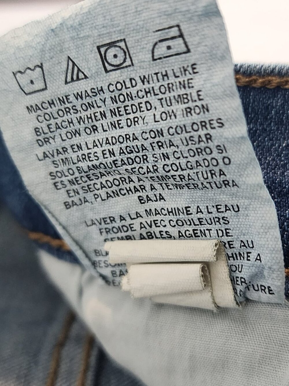 2/$22 Lee Mid Rise Relaxed Fit Straight Leg Blue Jeans Size 14 Long - Picture 12 of 12